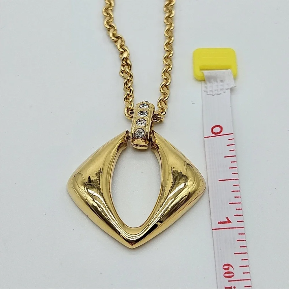 Yves Saint Laurent Gold Geometric Necklace - Picture 9 of 12